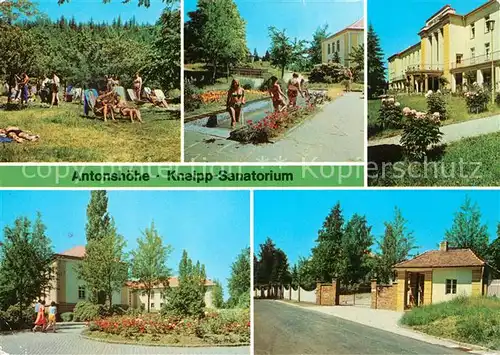 AK / Ansichtskarte Antonshoehe Breitenbrunn Kneipp Sanatorium Wassertretanlage Park 