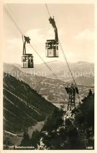 AK / Ansichtskarte Seilbahn Nebelhorn  Kat. Bahnen