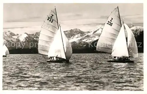 AK / Ansichtskarte Segelboote Starnbergersee  Kat. Schiffe