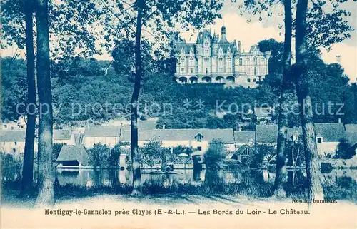 AK / Ansichtskarte Montigny le Gannelon Bords du Loir Chateau Kat. Montigny le Gannelon