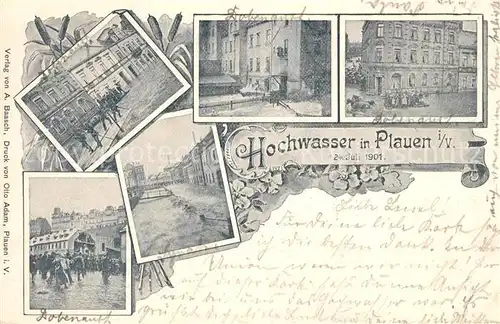 AK / Ansichtskarte Plauen Vogtland Hochwasser 1901 Kat. Plauen