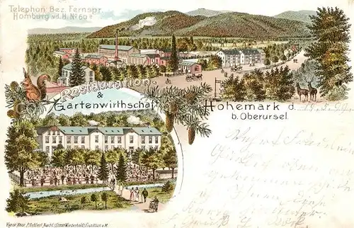 AK / Ansichtskarte Oberursel Taunus Hohemark Gartenwirtschaft Kat. Oberursel (Taunus)