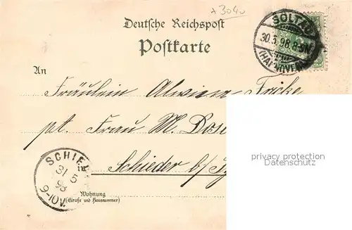 AK / Ansichtskarte Soltau Unter den Linden Poststrasse Bahnhof Kat. Soltau