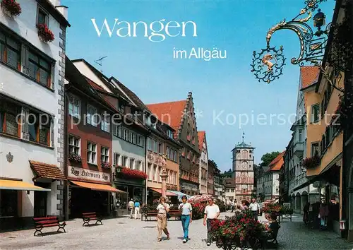 AK / Ansichtskarte Wangen Allgaeu Herrenstrasse mit Ravensburger Tor Kat. Wangen im Allgaeu