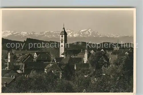 AK / Ansichtskarte Wangen Allgaeu Panorama mit Alpen Kat. Wangen im Allgaeu