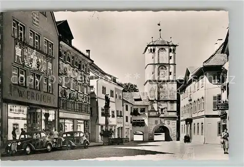 AK / Ansichtskarte Wangen Allgaeu Herrenstrasse Ravensburger Tor Kat. Wangen im Allgaeu