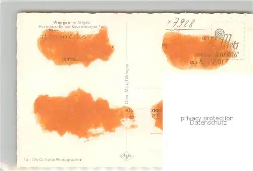 AK / Ansichtskarte Wangen Allgaeu Herrenstrasse Ravensburger Tor Kat. Wangen im Allgaeu