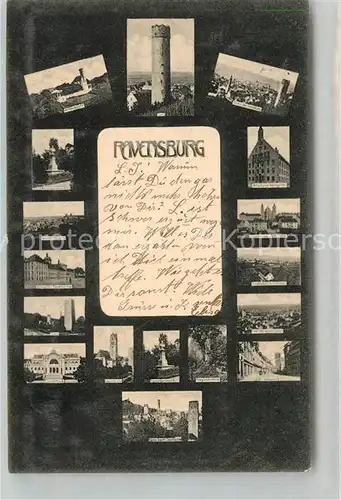 AK / Ansichtskarte Ravensburg Wuerttemberg Turm Weingarten Panorama Kat. Ravensburg