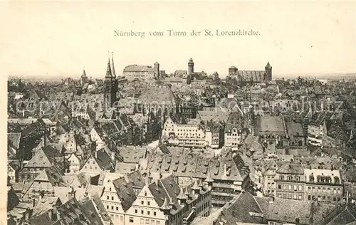 AK / Ansichtskarte Nuernberg Blick vom Turm St. Lorenzkirche Kat. Nuernberg