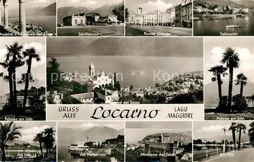 AK / Ansichtskarte Locarno TI Madonna del Sasso Hafen Piazza Grande Kat. Locarno