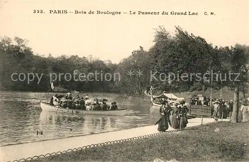 AK / Ansichtskarte Paris Bois de Boulogne Passeur du Grand Lac Kat. Paris