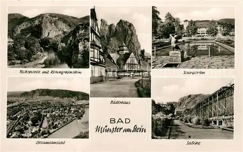 AK / Ansichtskarte Bad Muenster Stein Ebernburg Saline Baederhaus Rheingrafenstein Kat. Bad Muenster am Stein Ebernburg