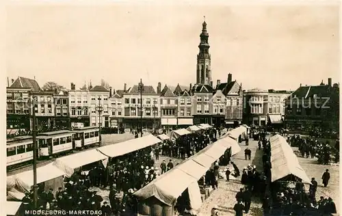 AK / Ansichtskarte Middelburg Zeeland Marktdag Kat. Middelburg