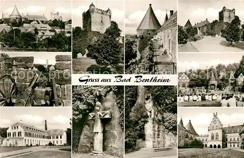 AK / Ansichtskarte Bad Bentheim Teilansichten Burg Kanone Gedenkstein Denkmal Kat. Bad Bentheim