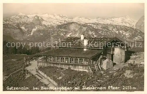 AK / Ansichtskarte Berchtesgaden Gotzenalm mit Steinernem Meer Alpenpanorama Kat. Berchtesgaden