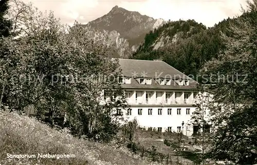 AK / Ansichtskarte Fuessen Allgaeu Sanatorium Notburgaheim mit Branderschrofen Kat. Fuessen