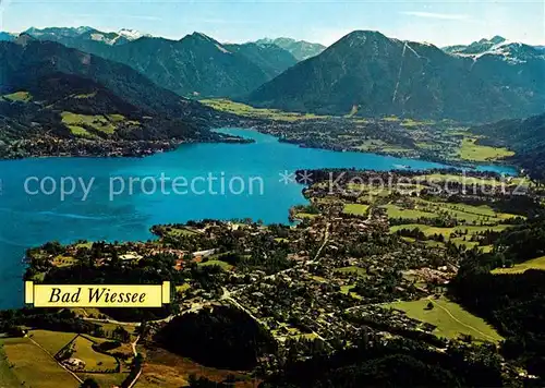 AK / Ansichtskarte Bad Wiessee Fliegeraufnahme mit Tegernsee und Wallberg Kat. Bad Wiessee