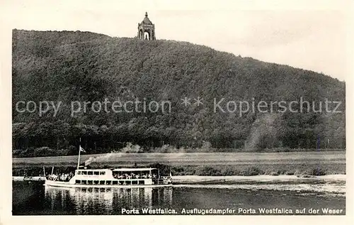 AK / Ansichtskarte Motorschiffe Porta Westfalica Weser  Kat. Schiffe