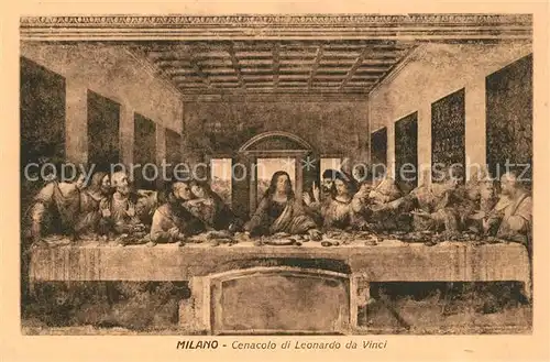 AK / Ansichtskarte Leonardo Da Vinci Cenacolo Abendmahl Jesus Kat. Persoenlichkeiten