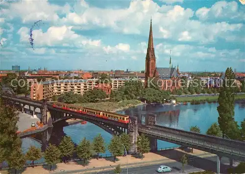 AK / Ansichtskarte Strassenbahn Hamburg Kuhmuehlenteich Kat. Strassenbahn