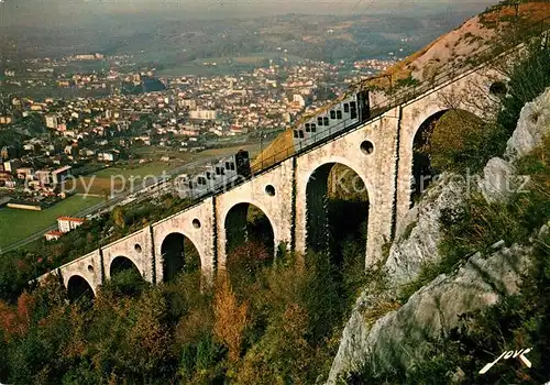 AK / Ansichtskarte Zahnradbahn Lourdes Pic du Jer Funiculaires sur le Viaduc Kat. Bergbahn