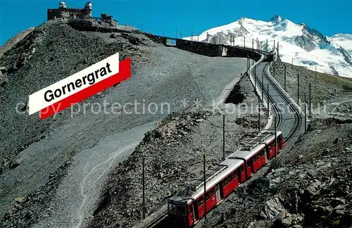 AK / Ansichtskarte Gornergratbahn Zermatt Station und Hotel Gornergrat Monte Rosa  Kat. Gornergrat
