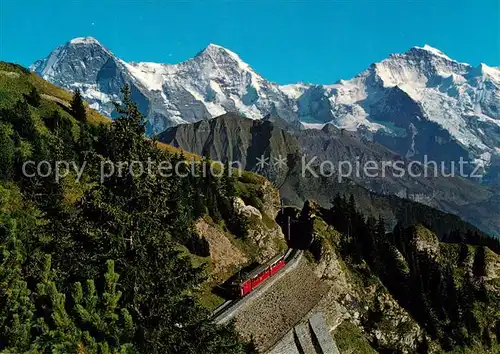 AK / Ansichtskarte Schynige Platte Bahn Eiger Moench Jungfrau Kat. Eisenbahn