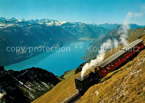AK / Ansichtskarte Brienz Rothornbahn Brienzersee Berner Alpen Grosshorn Diablerets Kat. Eisenbahn