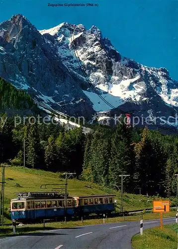 AK / Ansichtskarte Zahnradbahn Bayerische Zugspitzbahn Zugspitzgipfel Eibsee Seilbahn Kat. Bergbahn