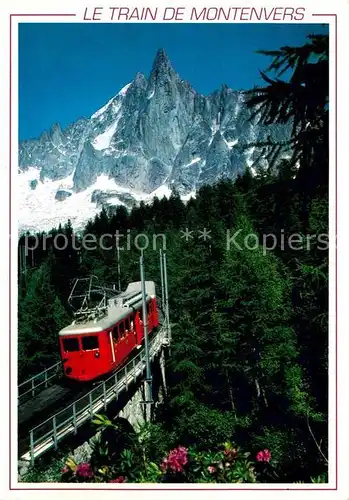 AK / Ansichtskarte Bergbahn Montenvers Mer de Glace Aiguille Verte Drus Mont Blanc  Kat. Bergbahn