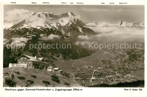 AK / Ansichtskarte Garmisch Partenkirchen Wankhaus Zugspitzgruppe Kat. Garmisch Partenkirchen