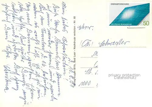 AK / Ansichtskarte Bad Laer Ehrenmal Glockensee  Kat. Bad Laer