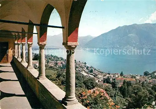 AK / Ansichtskarte Locarno Lago Maggiore Madonna del Sasso Blick ueber den See