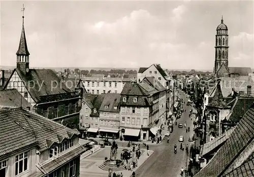 AK / Ansichtskarte Goettingen Niedersachsen Stadtbild mit Rathaus und Jacobikirche Kat. Goettingen