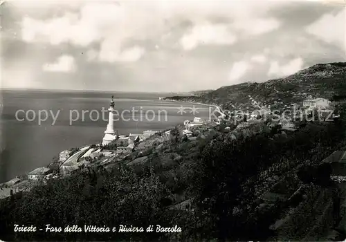 AK / Ansichtskarte Trieste Faro della Vittoria e Riviera di Barcola Leuchtturm Kueste Kat. Trieste