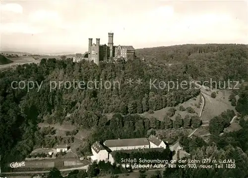 AK / Ansichtskarte Balduinstein Schloss Schaumburg an der Lahn Fliegeraufnahme Kat. Balduinstein