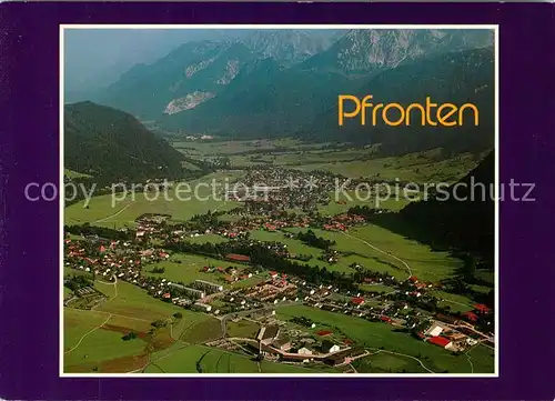 AK / Ansichtskarte Pfronten Hoehenluftkurort mit Schlicke und Rossberg Fliegeraufnahme Kat. Pfronten