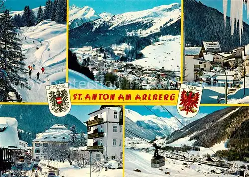 AK / Ansichtskarte St Anton Arlberg Panorama Wintersportplatz Alpen Skipiste Bergbahn Kat. St. Anton am Arlberg