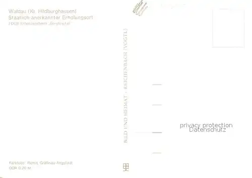 AK / Ansichtskarte Waldau Hildburghausen FDGB Erholungsheim Bergkristall
