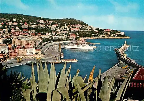 AK / Ansichtskarte Nice Alpes Maritimes Vue sur le port le Mont Boron et le Cap de Nice Kat. Nice