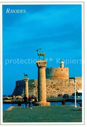 AK / Ansichtskarte Rhodes Rhodos Greece Festung Saeulen Kat. Rhodes