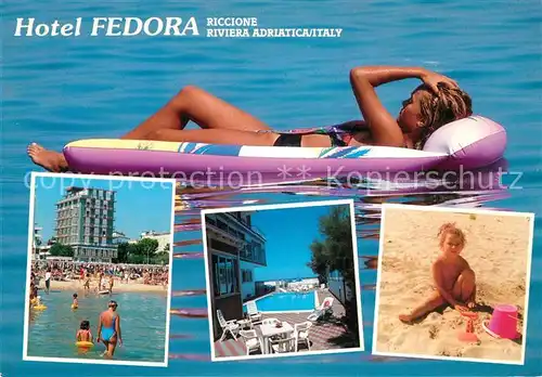 AK / Ansichtskarte Riccione Hotel Fedora Swimmingpool Strand