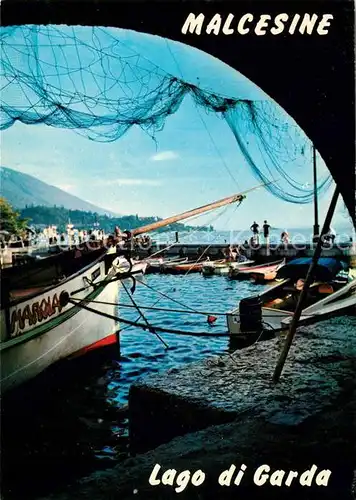 AK / Ansichtskarte Malcesine Lago di Garda Fischereihafen Kat. Malcesine
