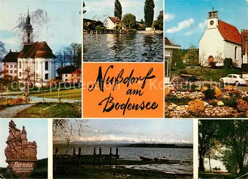 AK / Ansichtskarte Nussdorf ueberlingen Kirche Wegweiser Birnau Bodensee Allee Kat. ueberlingen