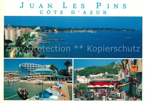 AK / Ansichtskarte Juan les Pins Cote dAzur Strand Strassenmotiv Kat. Antibes