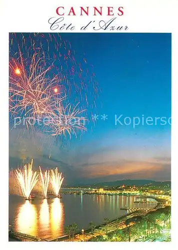 AK / Ansichtskarte Cannes Alpes Maritimes Cote dAzur Feuerwerk Kat. Cannes