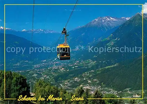 AK / Ansichtskarte Seilbahn Taser Schenna Meran  Kat. Bahnen