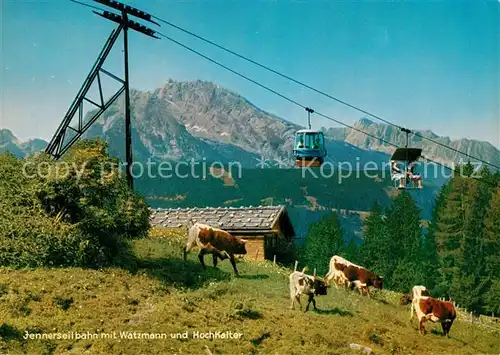 AK / Ansichtskarte Seilbahn Sessellift Jenner Watzmann Hoch Kalter Kuehe  Kat. Bahnen