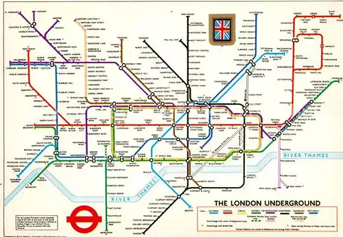 AK / Ansichtskarte U Bahn Subway Underground Metro London Liniennetz