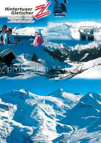 AK / Ansichtskarte Seilbahn Zillertaler Gletscherbahn Hintertux  Kat. Bahnen